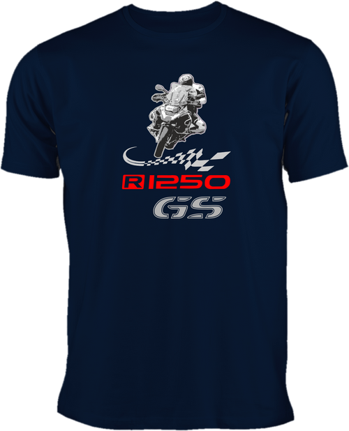 BMW R1250 GS blaues T-Shirt