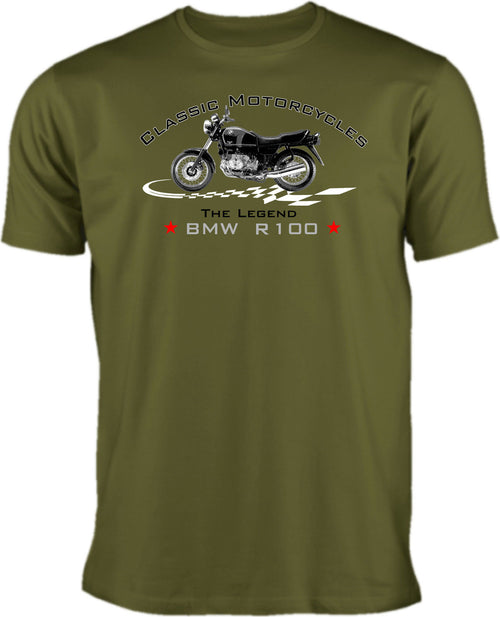 BMW R 100 T-Shirt  olive