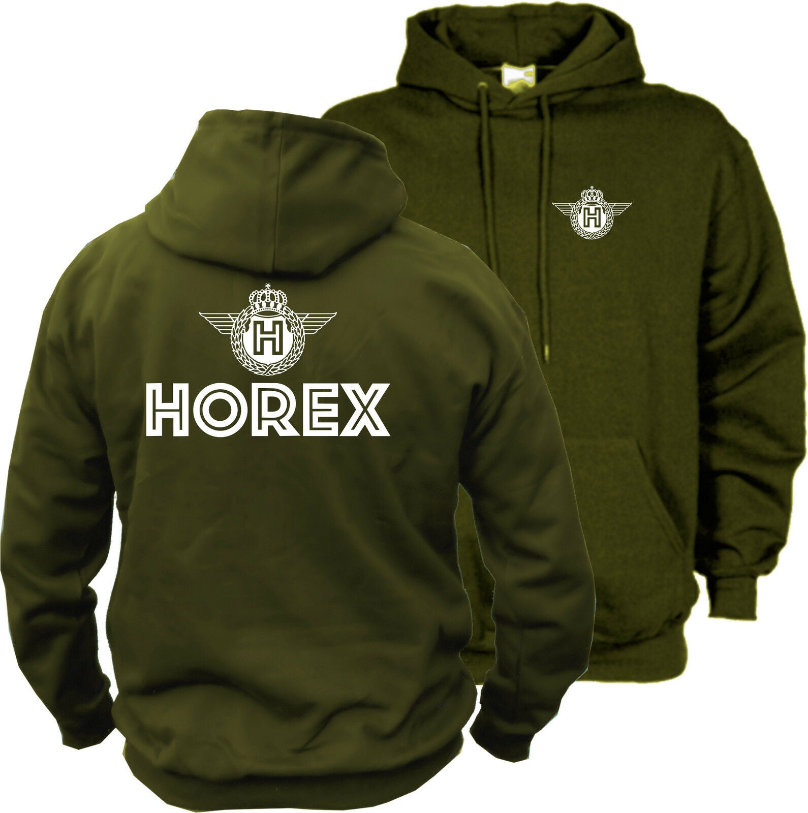 Horex Hoodie Farbe olive 