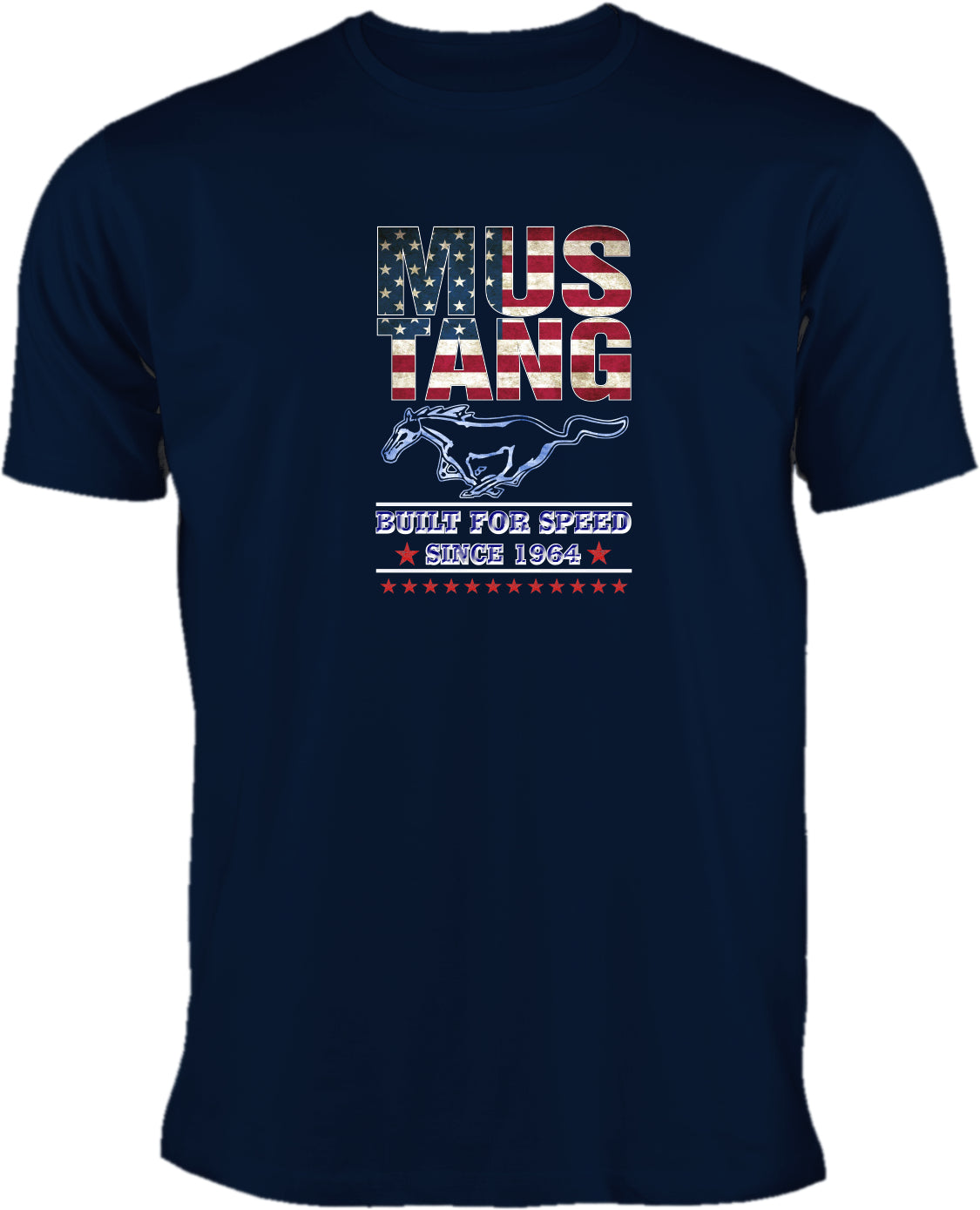 Ford Mustang T-Shirt  Build for Speed schwarz