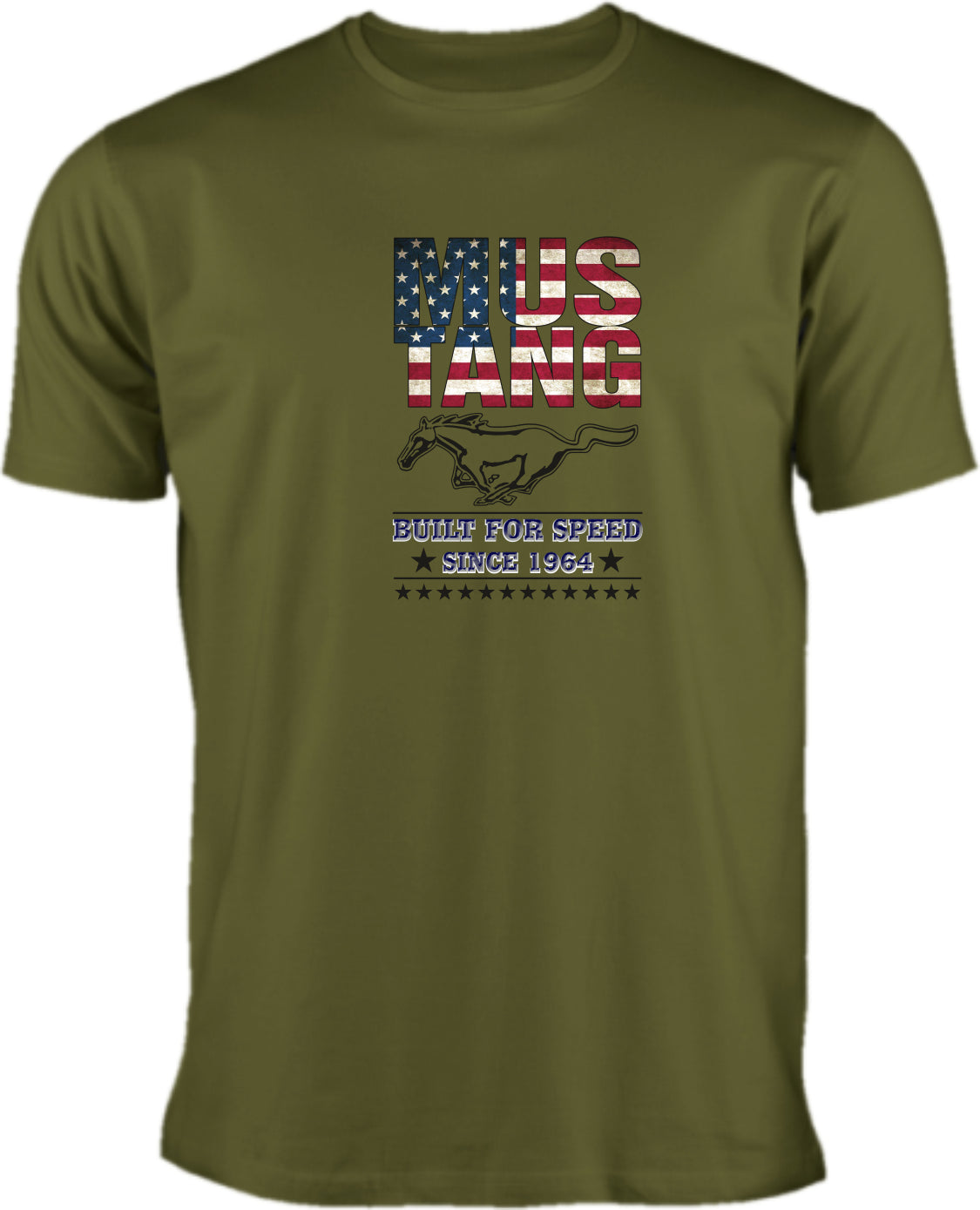 Ford Mustang T-Shirt  Build for Speed olive
