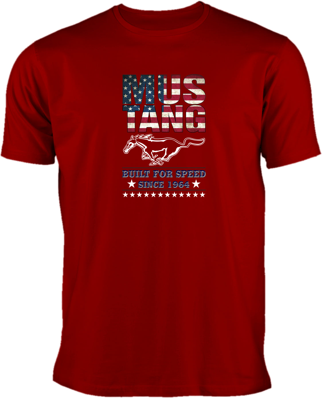 Ford Mustang T-Shirt  Build for Speed rot