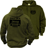 Only in a Jeep olive Kapuzenpullover 