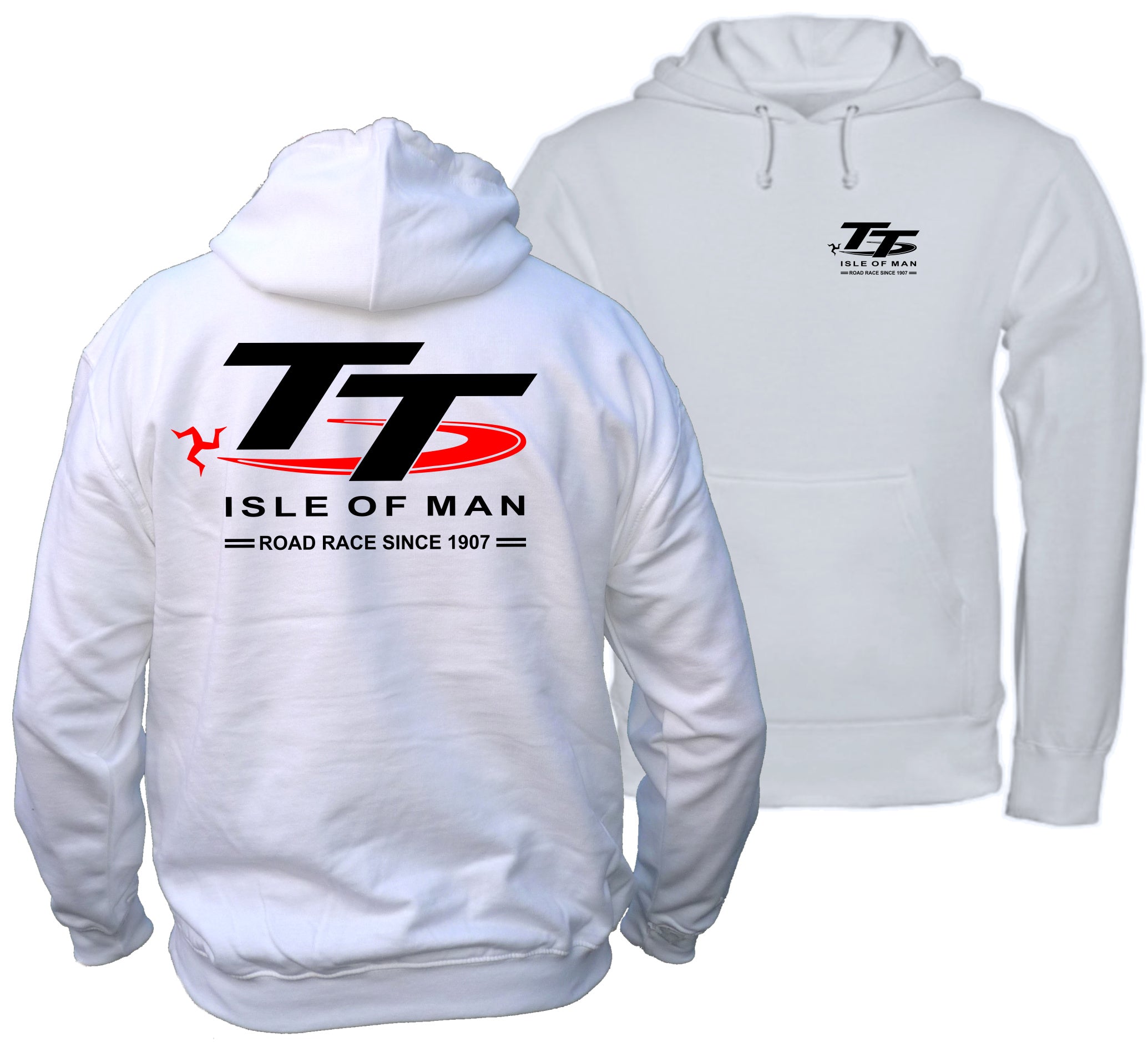 TT Isle of man Hoodie weiß