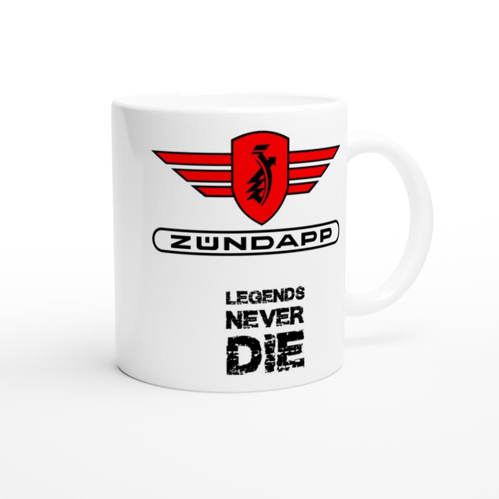 Zündapp weiße Keramiktasse