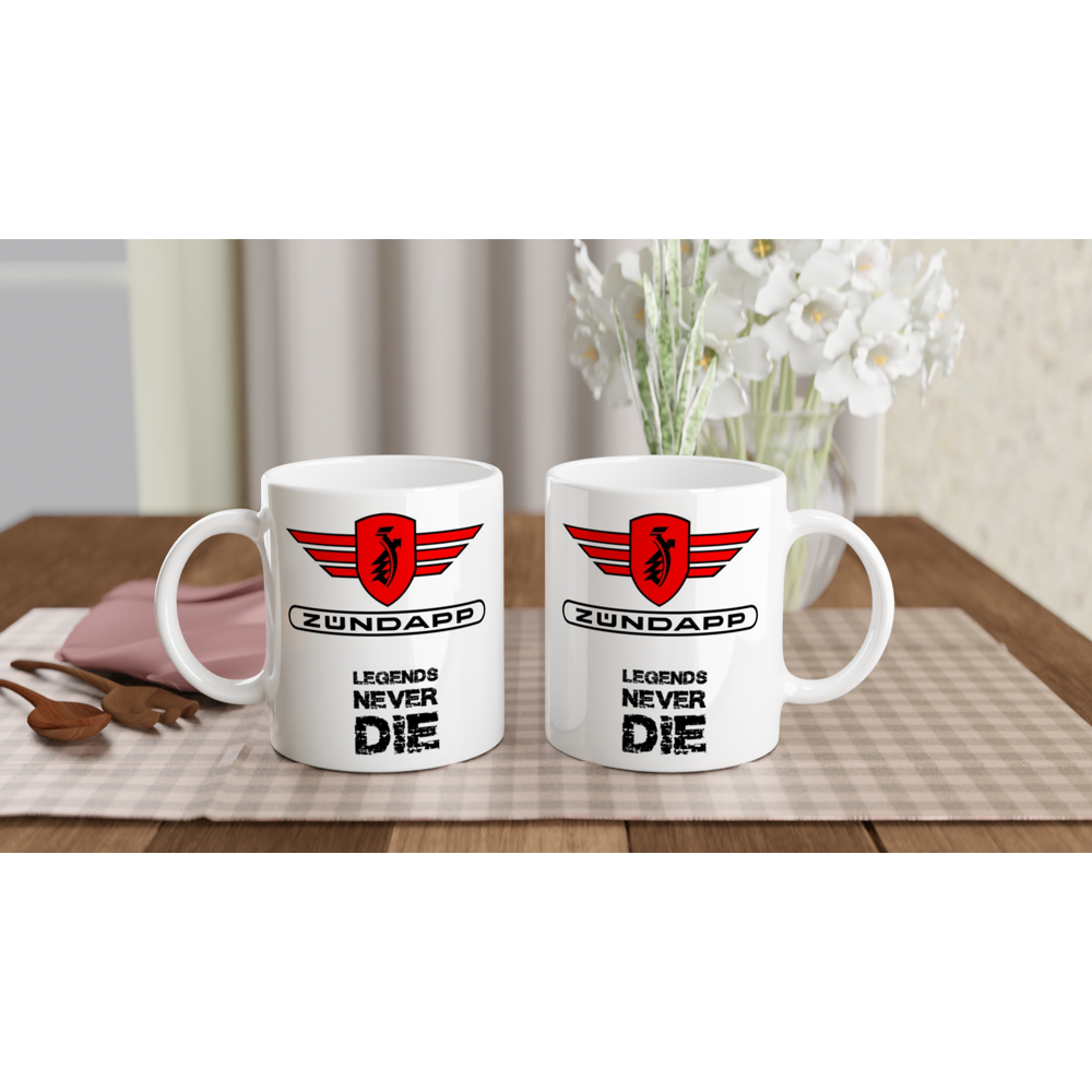 Zündapp weiße Keramiktasse