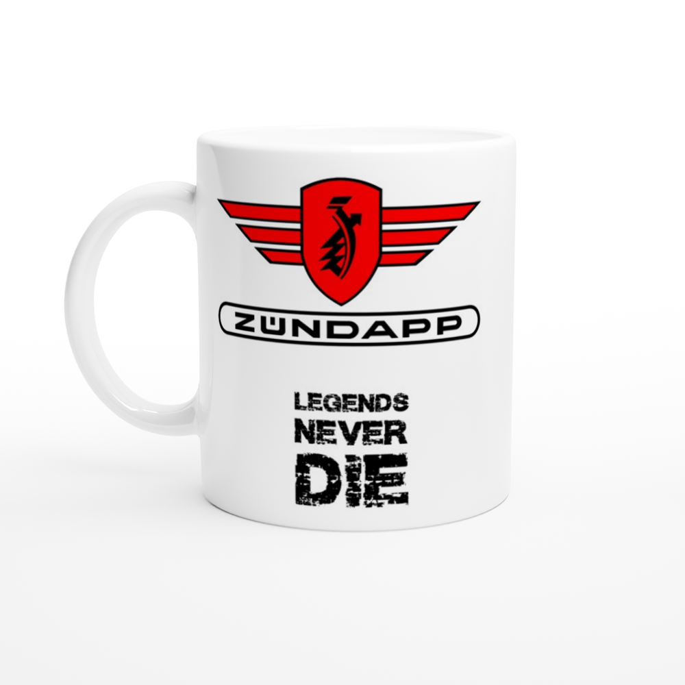 Zündapp weiße Keramiktasse