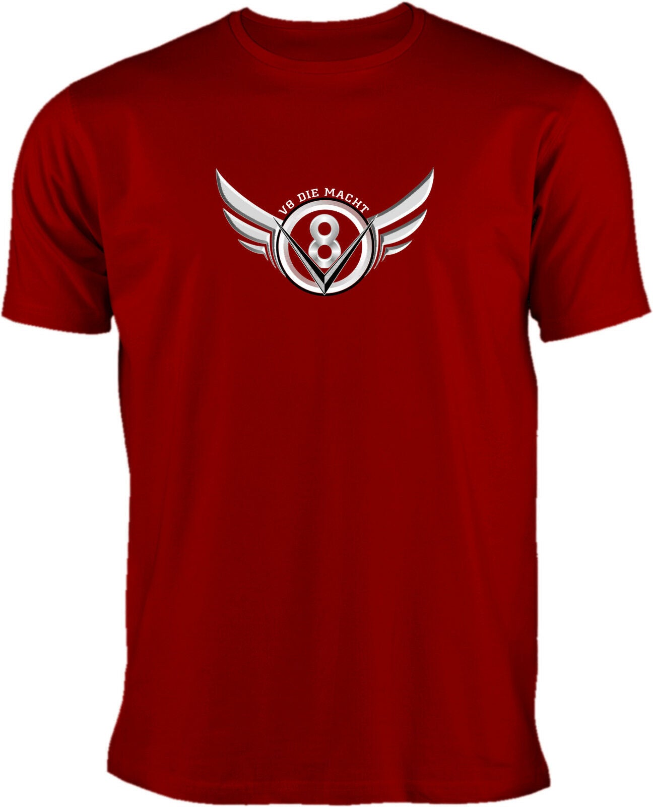 V8 - DIE MACHT- T-Shirt Chevy, Mustang , Buick - Muscle Cars T-Shirt